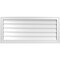 Ekena Millwork Vertical Surface Mount PVC Gable Vnt: Non-Functional, w/2"W x 1-1/2"H, Brickmould Frame, 40"W x 18"H GVPVE40X1802SN - alternate 1